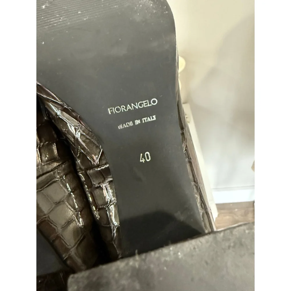 Fiorangelo Block Heel Loafers Italy Size 8.5